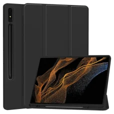 Samsung Galaxy Tab S8 Ultra Fekete Techsuit - Flex Trifold (Pencil Holderrel) tok