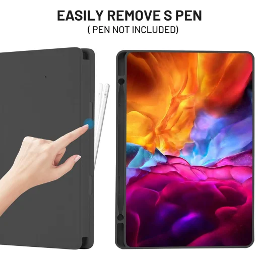 Samsung Galaxy Tab S6 Lite (2020/2022/2024) Techsuit - Flex Trifold (Pencil Holderrel) - Fekete tok - 5