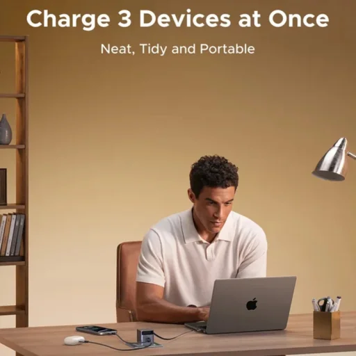 Hálózati töltő UGREEN X615, 65W, 3A, 1 x USB-A - 1 x USB-C, USB-C kábellel, Szürke - 6