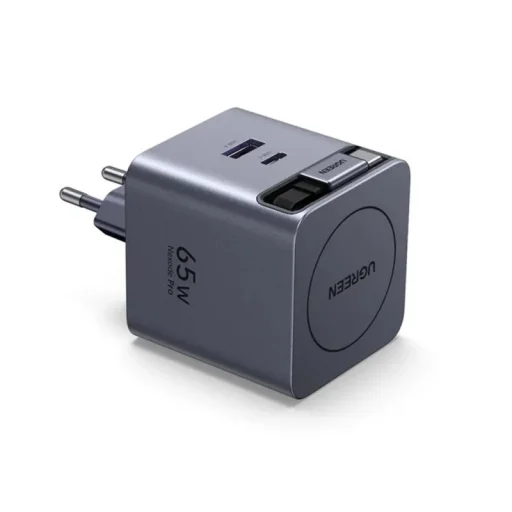 Hálózati töltő UGREEN X615, 65W, 3A, 1 x USB-A - 1 x USB-C, USB-C kábellel, Szürke - 2
