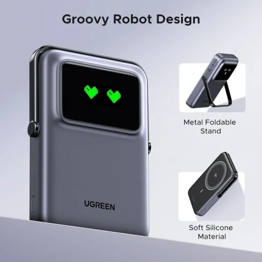 UGREEN PB764 Uno powerbank, 10000mAh, 20W, PD + FQI, Szürke - 5