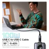 USB-C to USB-C kábel UGREEN L509, 100W, 5A, 1m, Szürke thumbnail