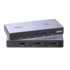 UGREEN CM692 HDMI Video Kapcsoló, 2 x HDMI - HDMI, Szürke