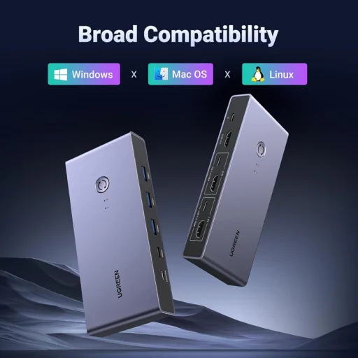 UGREEN CM692 HDMI Video Kapcsoló, 2 x HDMI - HDMI, Szürke - 2