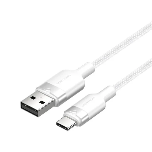 USB 2.0 A Male - USB-C 3A kábel Vention CTNWF 1M (fehér) - 1