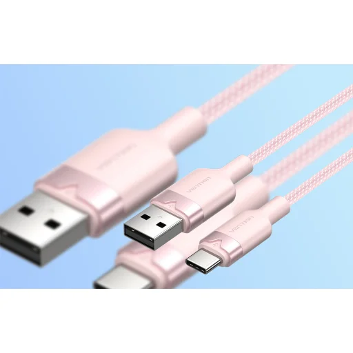 Vention CTNPH USB 2.0 A férfi - C férfi 3A kábel 2M (rózsaszín) - 7