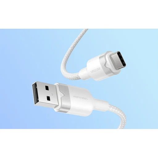 USB-C A Male - USB 2.0 A Male 3A Kábel Vention CTNWH 2M (Fehér) - 3