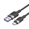 USB 2.0 A Férfi - C Férfi 6A Kábel Vention CTOBF 1M (Fekete)