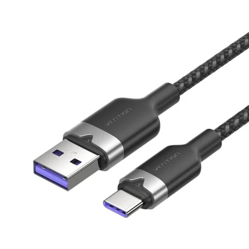 USB 2.0 A Férfi - C Férfi 6A Kábel Vention CTOBF 1M (Fekete) - 1
