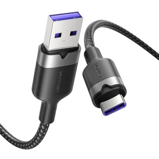 USB 2.0 A Férfi - C Férfi 6A kábel Vention CTOBH 2M (Fekete) - 2