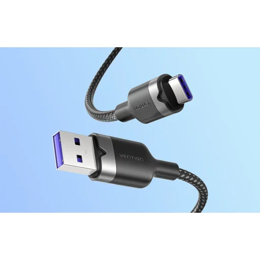 USB 2.0 A Férfi - C Férfi 6A kábel Vention CTOBH 2M (Fekete) - 3