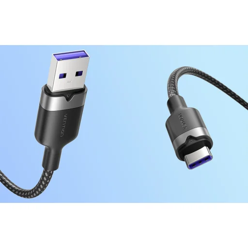 USB 2.0 A Férfi - C Férfi 6A kábel Vention CTOBH 2M (Fekete) - 4