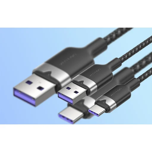 USB 2.0 A Férfi - C Férfi 6A kábel Vention CTOBH 2M (Fekete) - 7