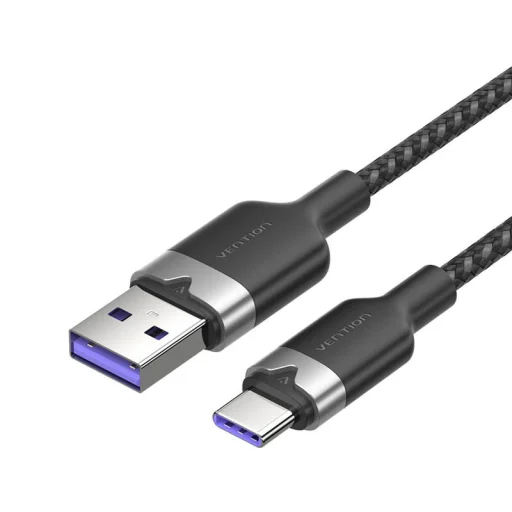 USB 2.0 A Férfi - C Férfi 6A kábel Vention CTOBH 2M (Fekete) - 1