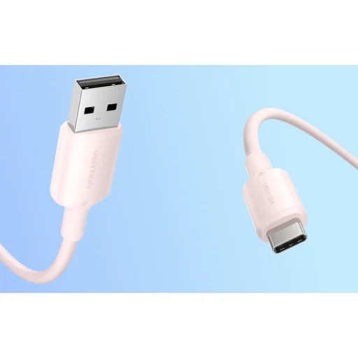 USB 2.0 A Típusú - C Típusú 3A Kábel Vention CTQPF 1M (Rózsaszín) - 7