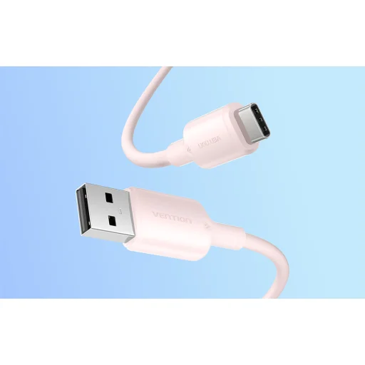 USB 2.0 A Típusú - C Típusú 3A Kábel Vention CTQPF 1M (Rózsaszín) - 6