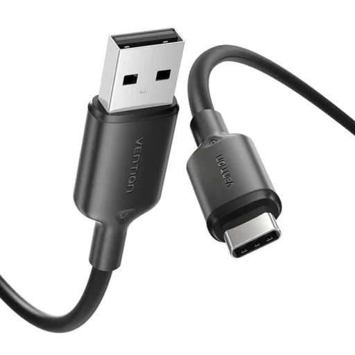 USB 2.0 A férfi - C férfi 3A kábel Vention CTQBH 2M (Fekete) - 2