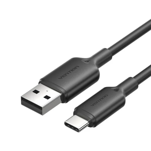 USB 2.0 A férfi - C férfi 3A kábel Vention CTQBH 2M (Fekete) - 1