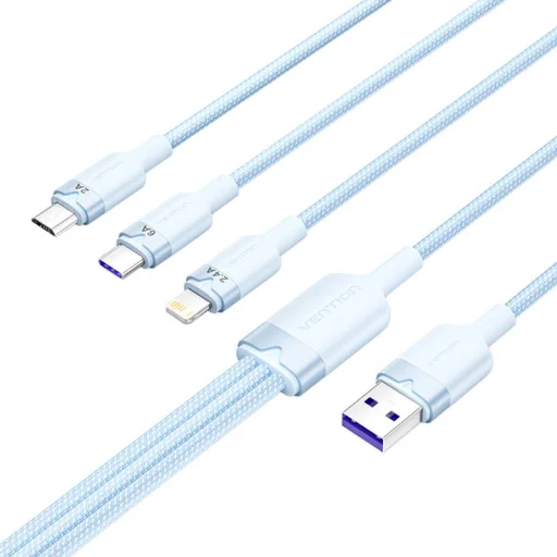 Vention CTRLG 1.5M USB 2.0 A Férfi - 3in1 6A Kábel (Kék) - 1