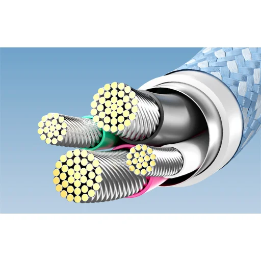 3 az 1-ben USB 2.0 A férfi - 6A kábel Vention CTRPG 1,5M (rózsaszín) - 4