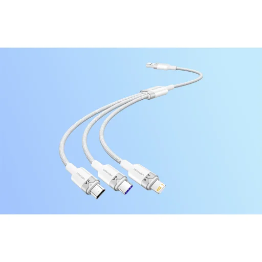 Vention CTRWG 1,5M USB 2.0 A - 3in1 kábel (fehér) - 3