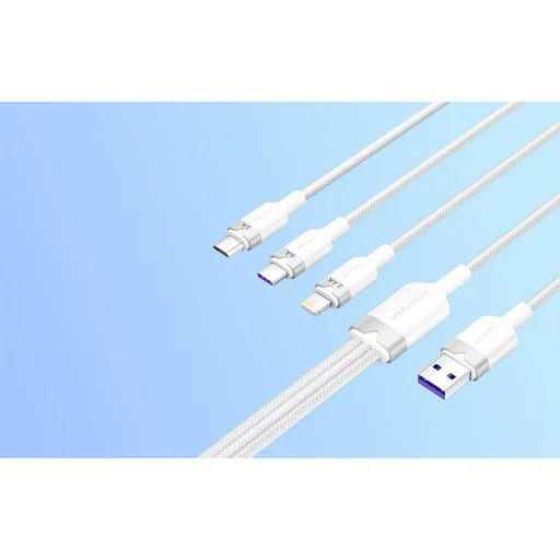 Vention CTRWG 1,5M USB 2.0 A - 3in1 kábel (fehér) - 6