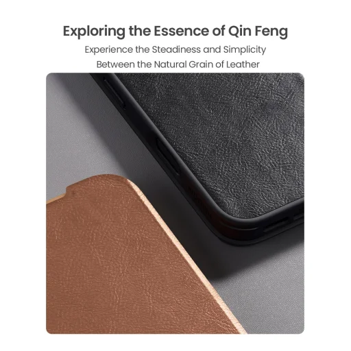 Nillkin Qin Book PRO fliptok Apple iPhone 17 Pro Fekete - 4