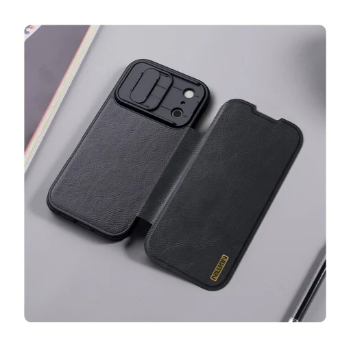 Nillkin Qin Book PRO fliptok Apple iPhone 17 Pro Fekete - 8