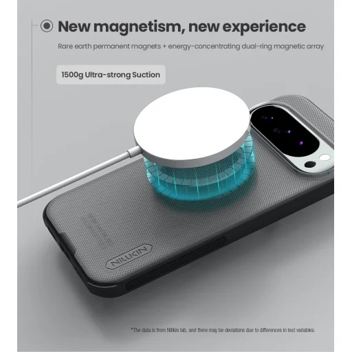 Nillkin Super Frosted PRO Mágneses Hátlap tok Google Pixel 10/10 Pro-hoz Áttetsző Fekete - 4