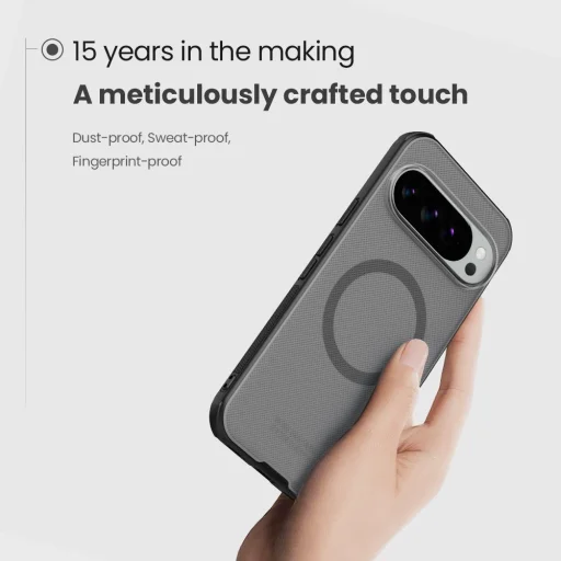 Nillkin Super Frosted PRO Mágneses Hátlap tok Google Pixel 10/10 Pro-hoz Áttetsző Fekete - 5