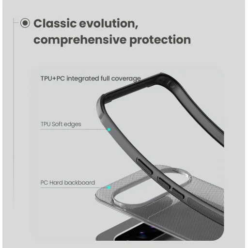 Nillkin Super Frosted PRO fliptok Google Pixel 10/10 Pro számára Átlátszó Fekete tok - 4