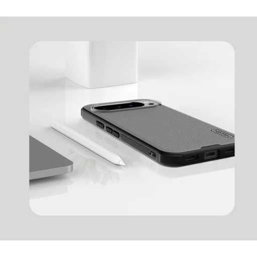 Nillkin Super Frosted PRO fliptok Google Pixel 10/10 Pro számára Átlátszó Fekete tok - 6