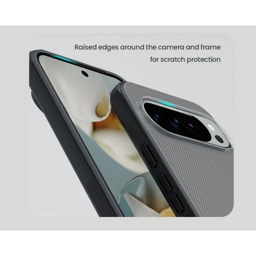 Nillkin Super Frosted PRO fliptok Google Pixel 10/10 Pro számára Átlátszó Fekete tok - 5