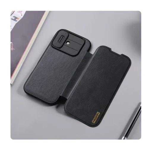 Nillkin Qin Book PRO tok Apple iPhone 17 Brown tok - 8