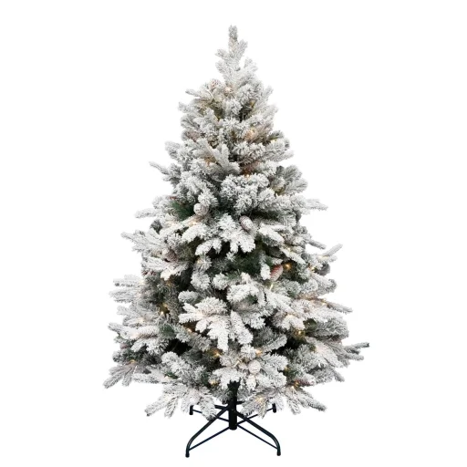 Home KMF8LED150 havas műfenyő LED-ekkel, 170db melegfehér LED, 8 program, 150cm magas, 101cm átmérő, 3D és 2D tűlevelek, hálózati tápellátás, beltéri kivitel - 2