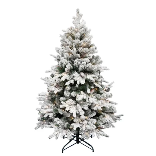 Home KMF8LED150 havas műfenyő LED-ekkel, 170db melegfehér LED, 8 program, 150cm magas, 101cm átmérő, 3D és 2D tűlevelek, hálózati tápellátás, beltéri kivitel - 4