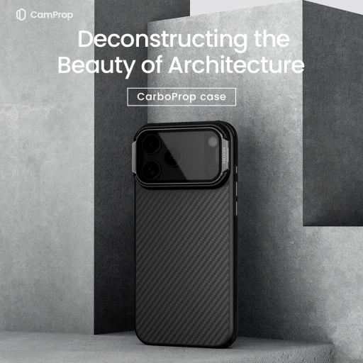 Nillkin CarboProp Aramid Mágneses Tok Apple iPhone 17 Pro Max Fekete tok - 3