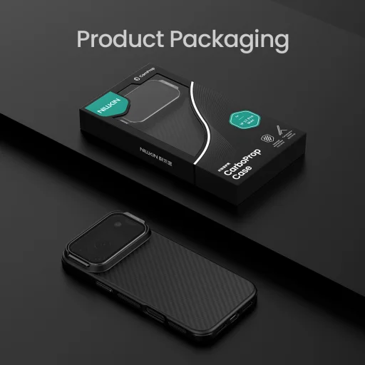 Nillkin CarboProp Aramid Mágneses Tok Apple iPhone 17 Pro Max Fekete tok - 10