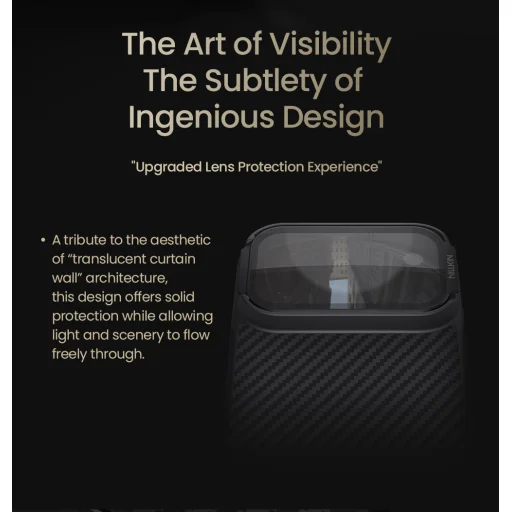 Nillkin CarboProp Aramid Mágneses Tok Apple iPhone 17 Pro Max Fekete tok - 7