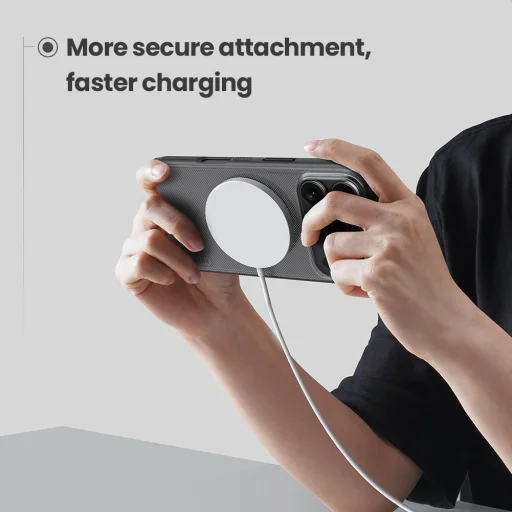 Nillkin Super Frosted PRO Mágneses Hátlap tok Apple iPhone 17 Pro átlátszó fekete - 3