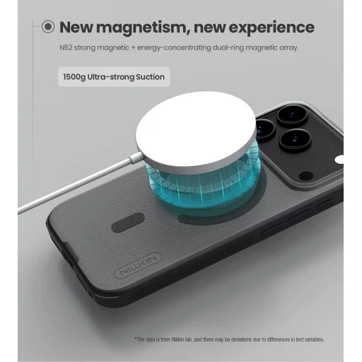 Nillkin Super Frosted PRO Mágneses Hátlap tok Apple iPhone 17 Pro átlátszó fekete - 4