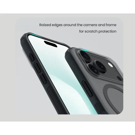 Nillkin Super Frosted PRO Mágneses Hátlap tok Apple iPhone 17 Pro átlátszó fekete - 7