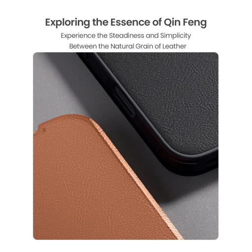 Nillkin Qin Book PRO tok Apple iPhone 17 Brown tok - 4
