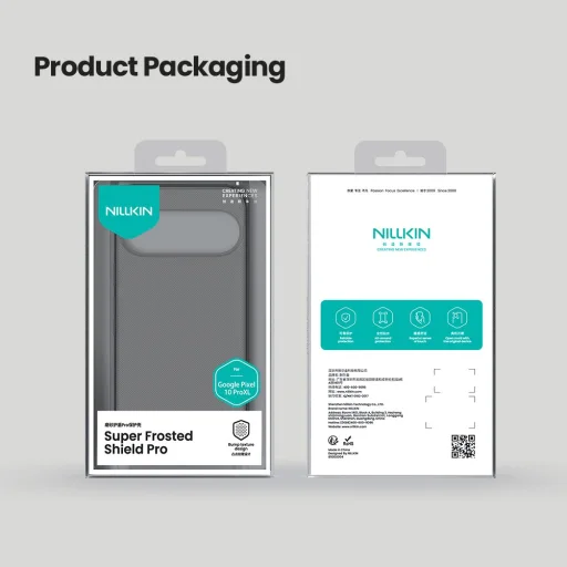 Nillkin Super Frosted PRO hátlap Google Pixel 10 Pro XL-hez Átlátszó Fekete tok - 7