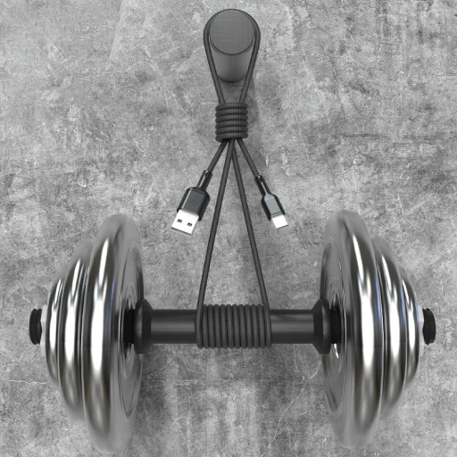 Dudao L9T 5A USB-A - USB-C kábel 1 m - Fekete - 2