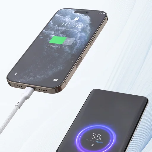 Dudao L9C Max 240W PD USB-C - USB-C Cable 1.2m - White - 2