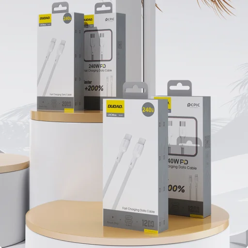 Dudao L9C Max 240W PD USB-C - USB-C Cable 1.2m - White - 8