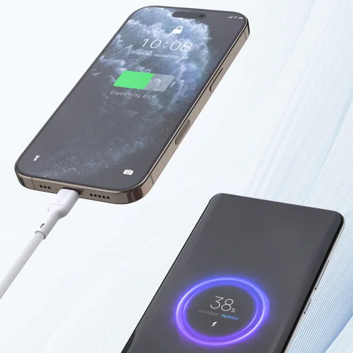 Dudao L9C 65W USB-C - USB-C 2m Cable - White - 5