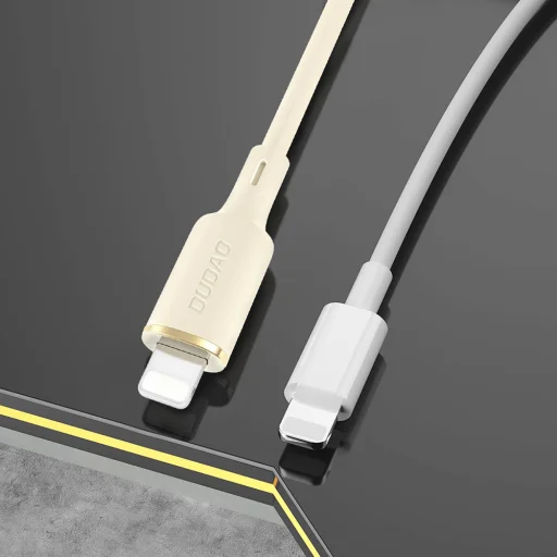 Dudao L7SF 2 az 1-ben kábel USB-C - USB-C / Lightning 100W 1.2m - bézs - 7