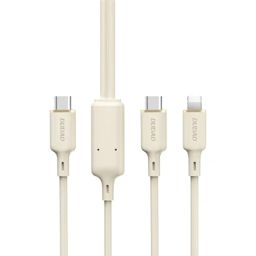 Dudao L7SF 2 az 1-ben kábel USB-C - USB-C / Lightning 100W 1.2m - bézs - 1